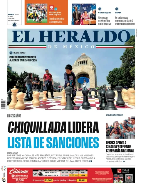 Portada de El Heraldo de Mexico