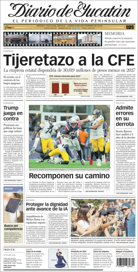 Portada de Diario de Yucatán