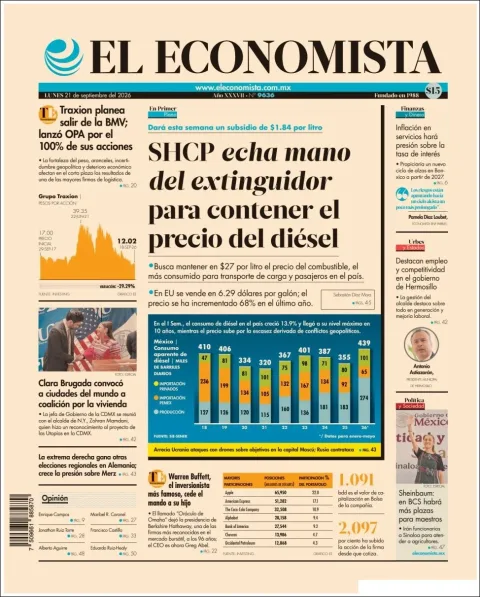 Portada de El Economista
