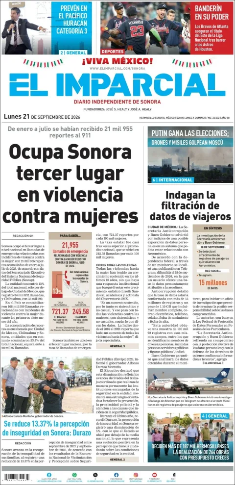 Portada de El Imparcial