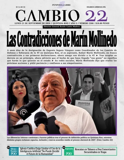Portada de Diario Cambio 22 (contraportada)