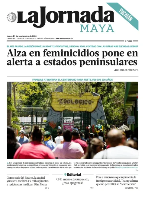 Portada de La Jornada Maya Yucatán