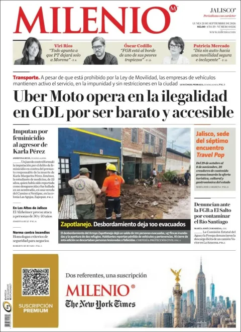 Portada de Milenio Jalisco