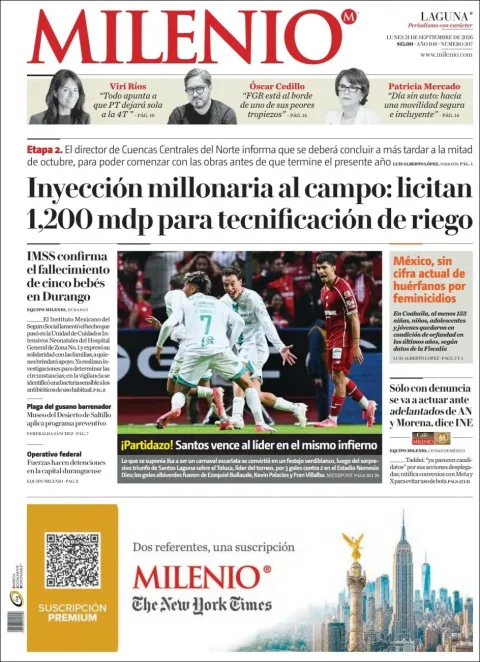 Portada de Milenio Laguna