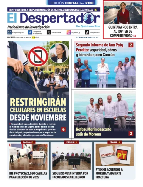 Portada de El Despertador de Quintana Roo