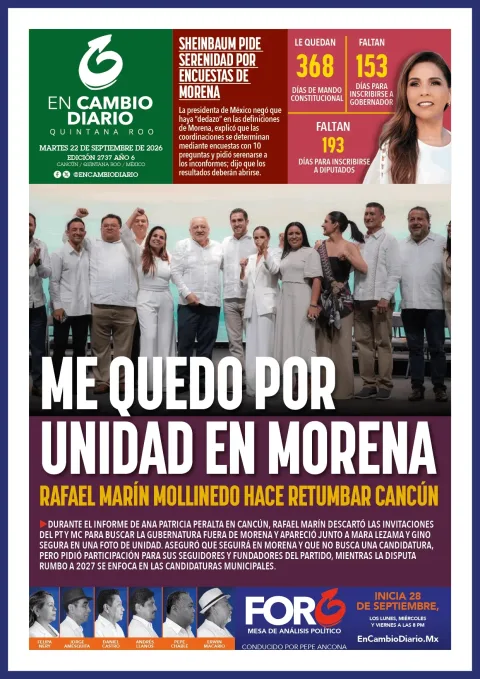 Portada de En Cambio - Quintana Roo (contraportada)
