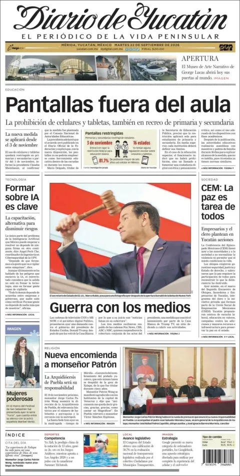 Portada de Diario de Yucatán