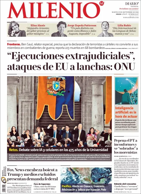 Portada de Milenio