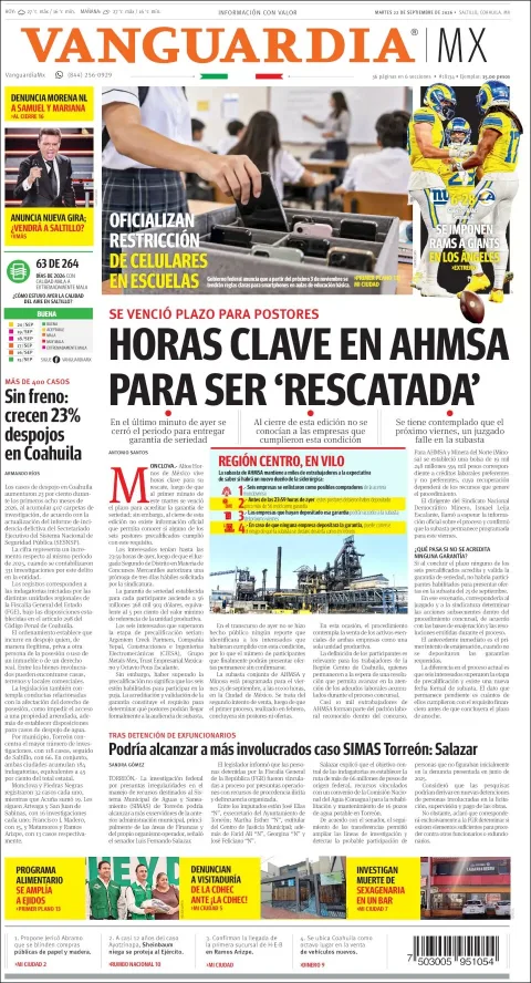 Portada de Vanguardia