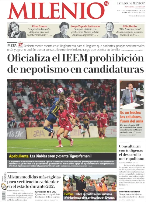 Portada de Milenio Edo de Mexico