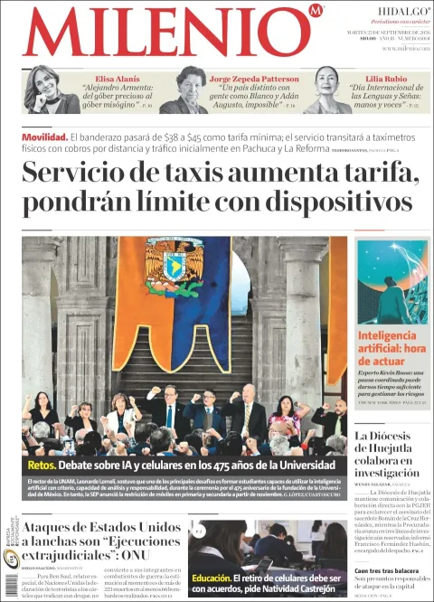 Portada de Milenio Hidalgo