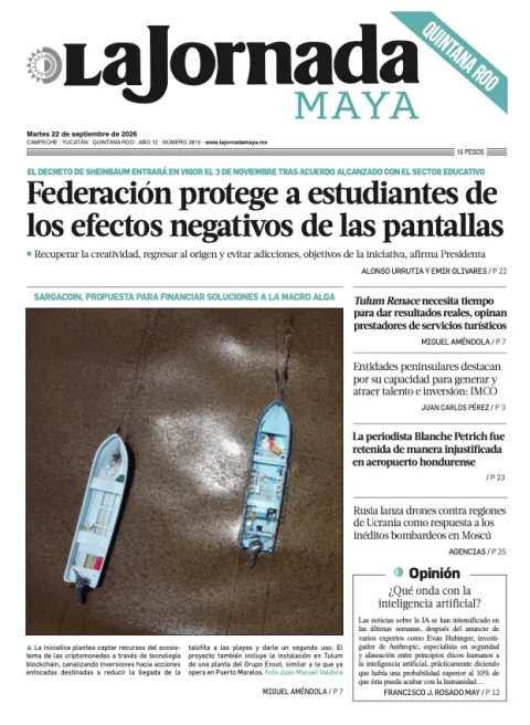 Portada de La Jornada Maya Quintana Roo