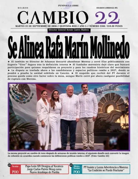 Portada de Diario Cambio 22 (portada)