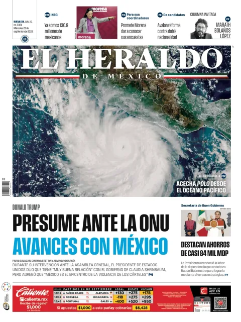 Portada de El Heraldo de Mexico