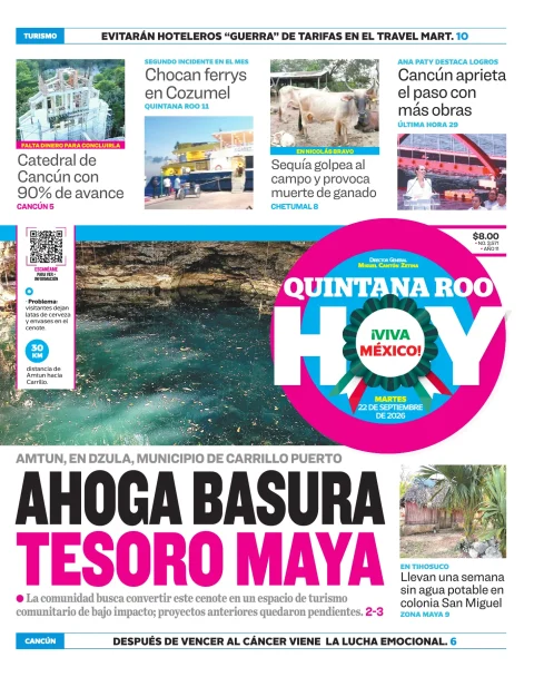 Portada de Quintana Roo Hoy (portada)
