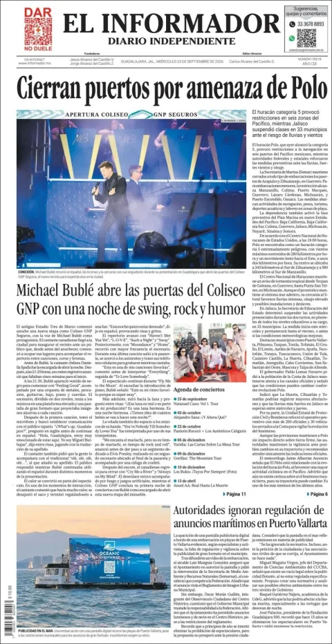 Portada de El Informador