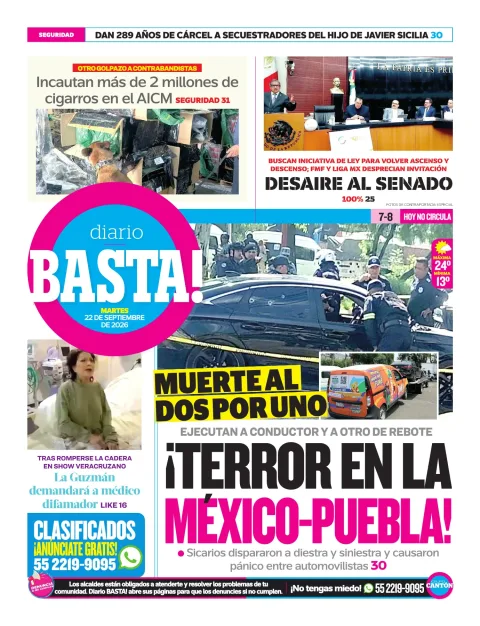 Portada de Basta! (contraportada)