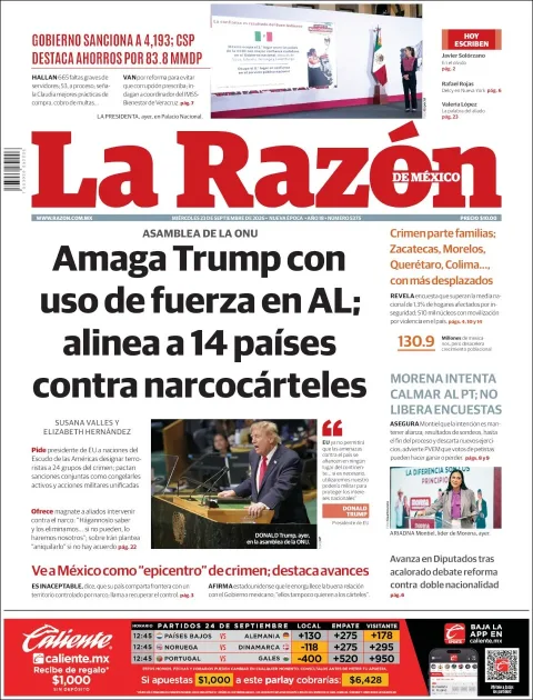 Portada de La Razon