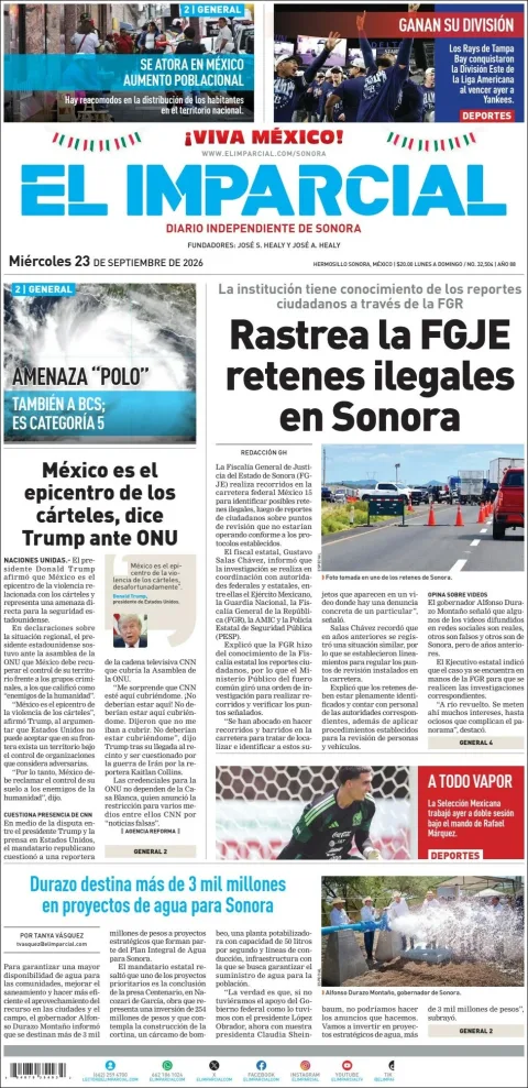 Portada de El Imparcial