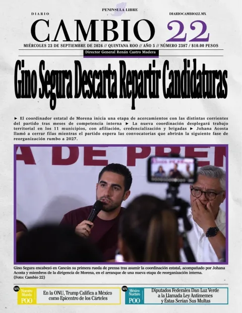 Portada de Diario Cambio 22 (portada)