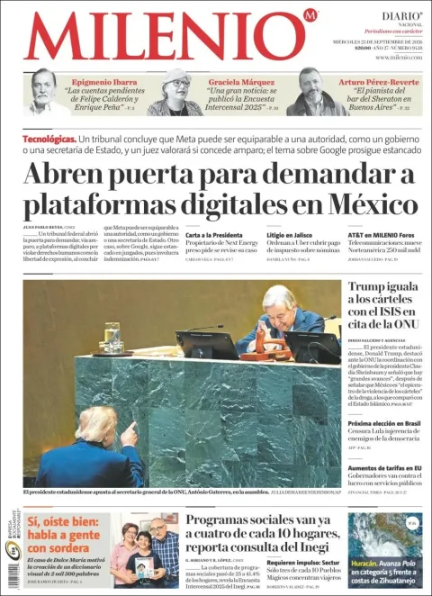 Portada de Milenio