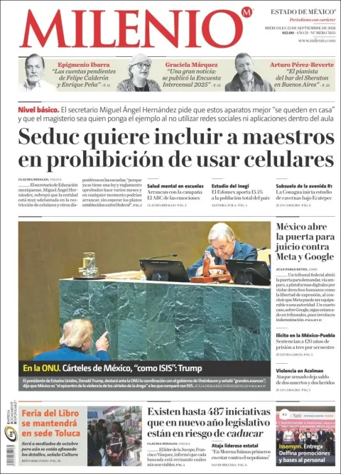 Portada de Milenio Edo de Mexico