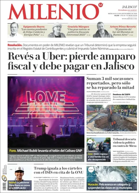 Portada de Milenio Jalisco