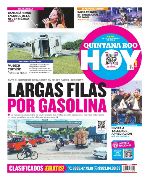 Portada de Quintana Roo Hoy (contraportada)