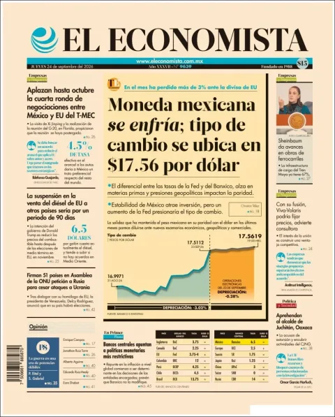 Portada de El Economista