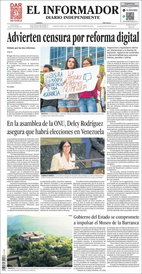Portada de El Informador