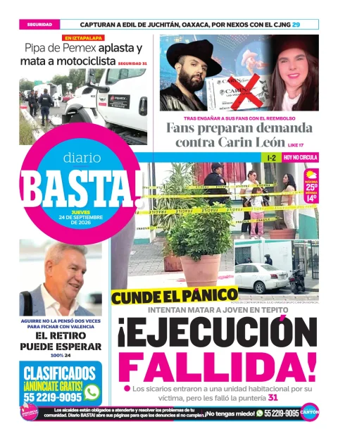 Portada de Basta! (contraportada)