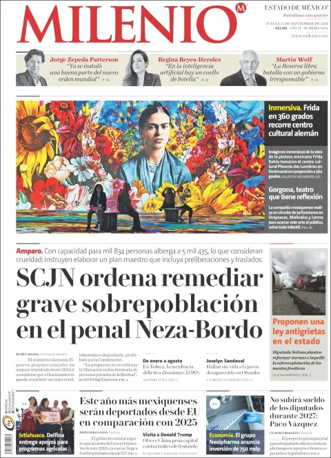 Portada de Milenio Edo de Mexico
