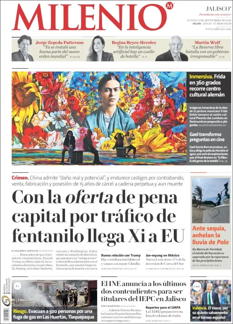 Portada de Milenio Jalisco