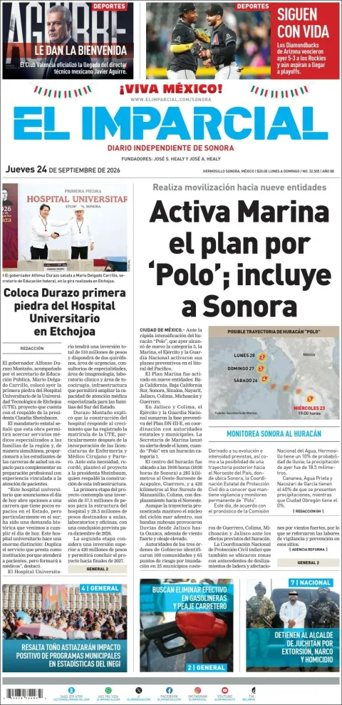 Portada de El Imparcial