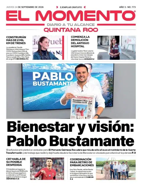 Portada de El Momento Quintana Roo