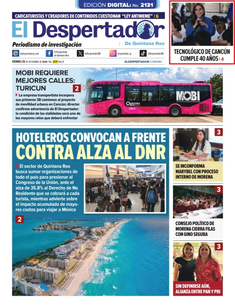 Portada de El Despertador de Quintana Roo