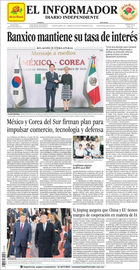 Portada de El Informador