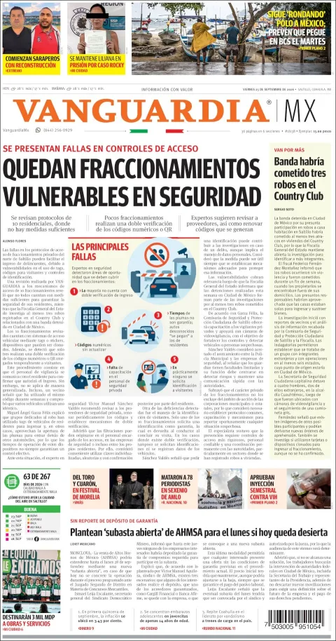 Portada de Vanguardia