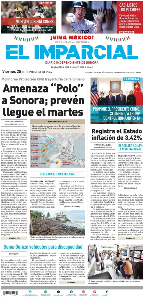 Portada de El Imparcial