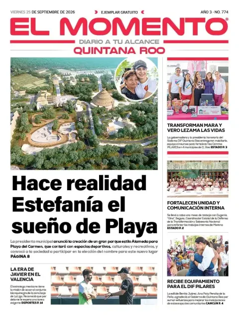 Portada de El Momento Quintana Roo