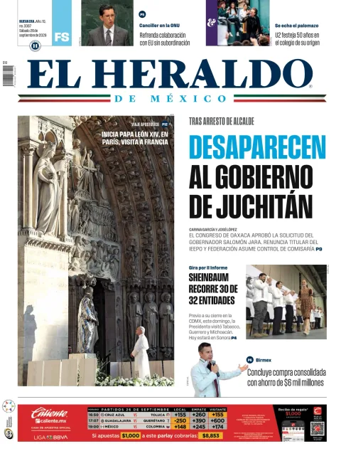 Portada de El Heraldo de Mexico