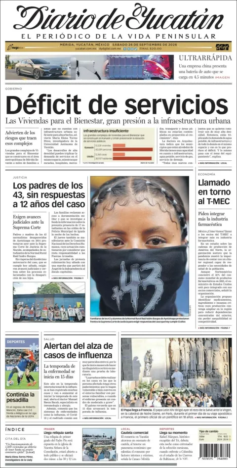 Portada de Diario de Yucatán