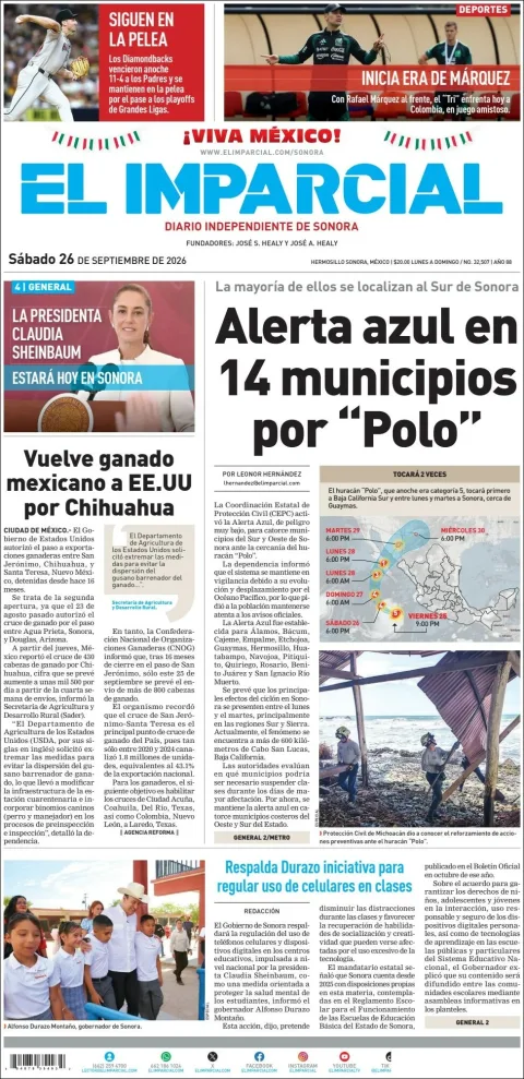 Portada de El Imparcial