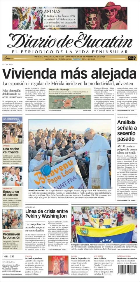 Portada de Diario de Yucatán