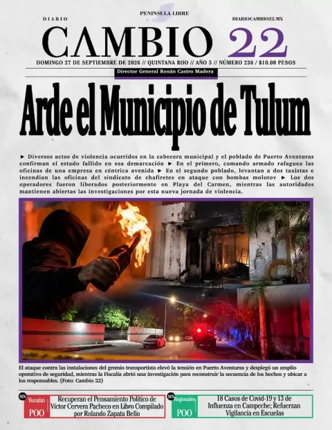 Portada de Diario Cambio 22 (portada)