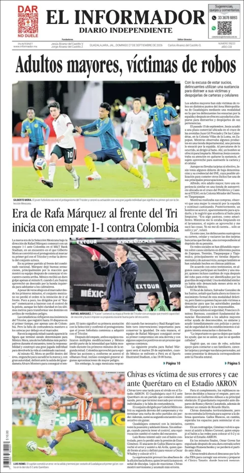 Portada de El Informador