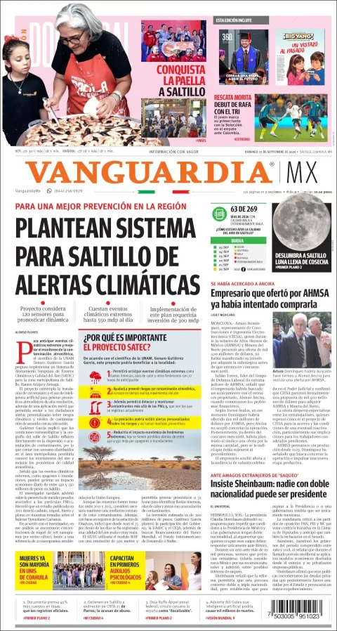 Portada de Vanguardia