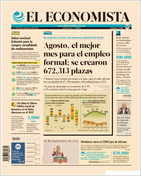 Portada de El Economista
