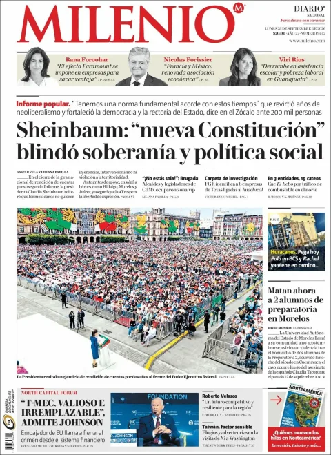Portada de Milenio