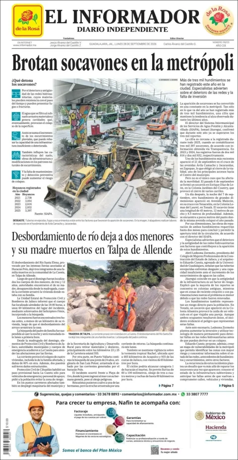 Portada de El Informador